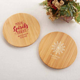 Personalized Wood Round Coaster - Bachelor & Bachelorette (Set of 12)