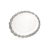 Elliptic plate with circular design