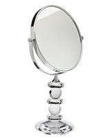 Faceted Crystal Mirror On Stnd