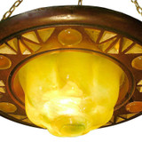Gold Star Eternal Ceiling Synagogue Lamp