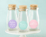 Personalized Vintage Milk Bottle Favor Jar - Custom Design (Set of 12)