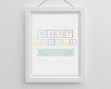 Personalized Poster (18x24) - Baby Blocks