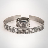 Men Jewelry Set, Engraved Bracelet &