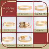Open Bracelet, Cuff Bracelet, Gold Plated