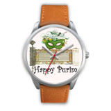 Silver Purim Wrist Watches in Colors Happy Purim!
