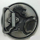Silver Lion Fashion Men's Metal Belt Buckle
