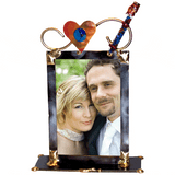 Full Heart Wedding Glass Keepsake Photo Frame By Gary Rosenthal, Keepsakes In Black Size: 2 L X 6 W X 9 H