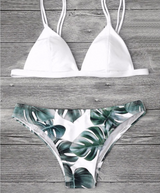 Women Palm Leaf Print Swimsuit