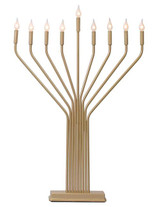 23'' Large Designer Electric Menorah - Silver or Gold