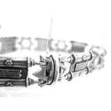 Unique Torah Scroll & Star of David Silver Bracelet