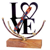 Love Wedding Glass Keepsake Sculpture By Gary Rosenthal, Sculptures In White Size: 2 L X 7 W X 7 H