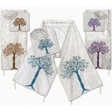 Embroidered Tree Of Life Tallit In Colors