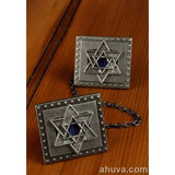 Silver- Color Star Of David Tallit Clips