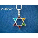 Star Of David Necklace Pendants Zirconia Stones