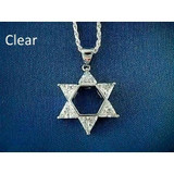 Star Of David Necklace Pendants Zirconia Stones