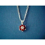 Ruby Cubic Zirconia Star Of David