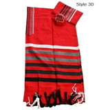 Hand Made Wool Tallit Set In Reds