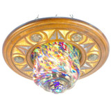 Color Glass Ceiling Synagogue Lamp