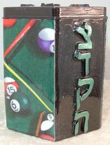 Tzedakah Box - Hand Painted On Tin In Motif