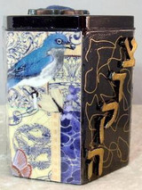 Tzedakah Box - Hand Painted On Tin In Motif