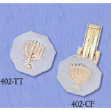 Cuff Links & Tie Tacks - Menorah (Octagon)
