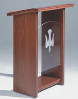 Podium & Lecturn with Plexiglass & Emblem