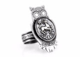 Coin ring with the Aries coin medallion on owl Aries ring ahuva zodiac jewelry