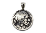 Star of David Coin Medallion Pendant on the Buffalo Nickel coin of USA - coin jewelry Star of David Coin Medallion Pendant on the Buffalo Nickel coin of USA - coin jewelry