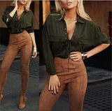 Women Sexy Deep-V Blouse