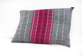 Wool Tallit  - Pink on Grey