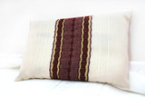 Wool Tallit  - Bourdeaux on White