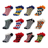 12Pairs Novelty Funny Casual Fashion Colorful Cotton Ankle Socks