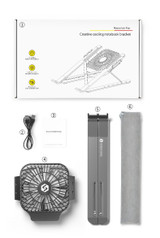 Adjustable Laptop Stand Holder With Cooling Fan