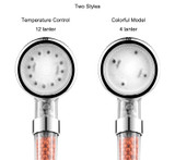 Temperature Control & Colorful Negative Ionic Shower Filtration LED Shower Head Water Filter