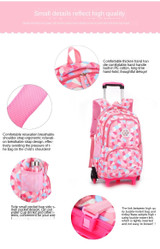 Kids Trolley Schoolbag/Luggage Backpack With 3 Wheels Stairs