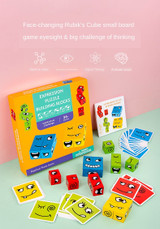 Magic Face Change Puzzle Wooden Building Block Educational Toys for Kids