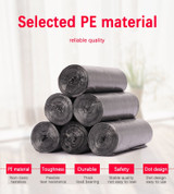 5 Rolls 100pcs Disposable Plastic Garbage Trash Bags for Kitchen