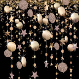 4Mts Snowflake Star Tree Shape Paper Garland for Christmas Decoration