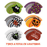 72Pcs Halloween Drawstring Goody Candy Gift Bags With Handles