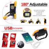 Waterproof USB Rechargeable Bright Portable LED Flashlight For Outdoor Lighting