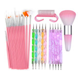 UV Gel Polish Acrylic Nail Art Brush Kit Painting Brushes Pens