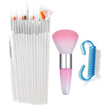 UV Gel Polish Acrylic Nail Art Brush Kit Painting Brushes Pens