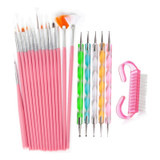 UV Gel Polish Acrylic Nail Art Brush Kit Painting Brushes Pens