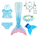 Pretty Girl Mermaid Tail Costume Swimsuit