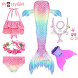 Pretty Girl Mermaid Tail Costume Swimsuit