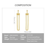 Geometric U Shape Long Dangle Drop Earrings For Women
