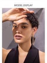 Geometric U Shape Long Dangle Drop Earrings For Women