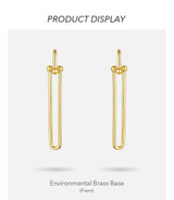 Geometric U Shape Long Dangle Drop Earrings For Women