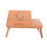 Portable Adjustable Folding Bamboo Laptop Desk Lap Tray