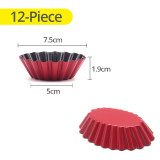 NonStick Mini Pie Muffin Cupcake Pans Egg Tart Bakeware -  12 Moulds NonStick Mini Pie Muffin Cupcake Pans Egg Tart Bakeware -  12 Moulds